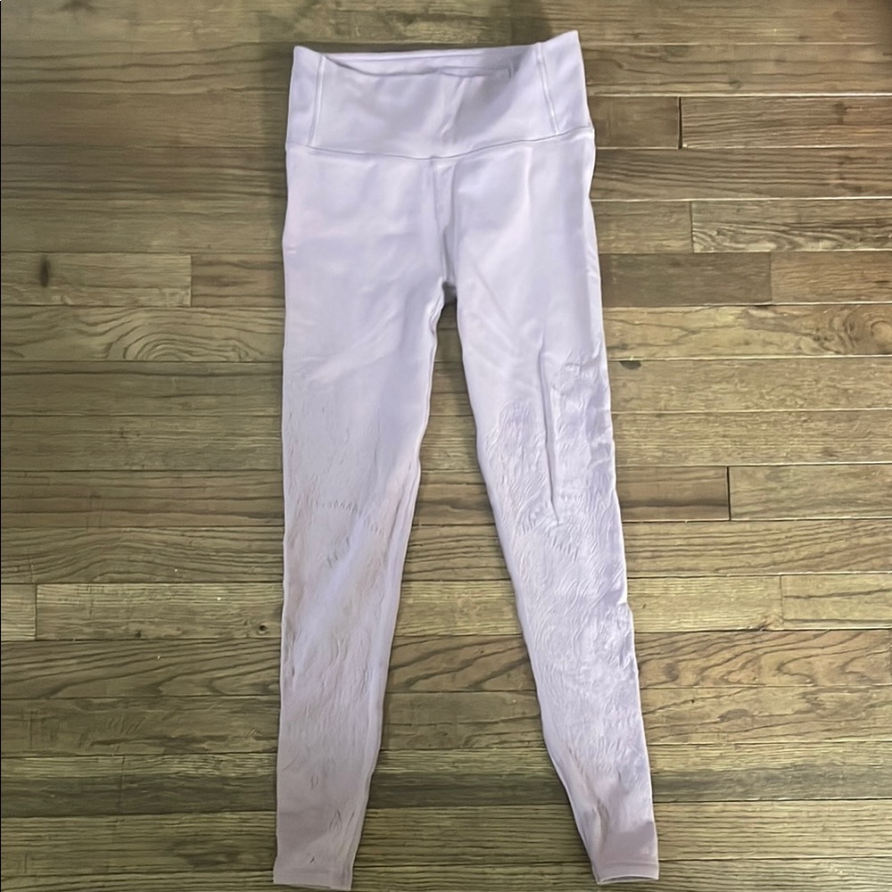 Lululemon Lavender Lace Textured Leggings